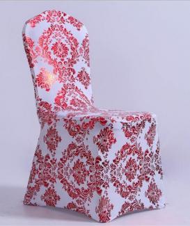 Weeding Party or Banquet Use Metallic Pattern Spandex Chair Cover Events Wedding