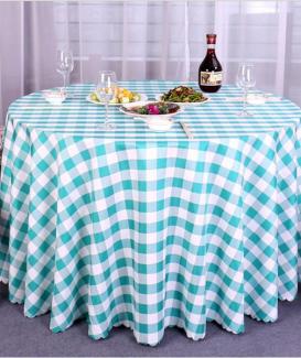 Printed polyester bulk plaid tablecloths for sale for dining,restaurant,hotel