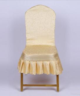 Party decorations Jacquard Half Drop Damask Polyester Folding Short Chair Covers 