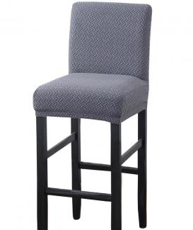 Textured fabric elasticated rectangular slipper stool chair covers slipcover