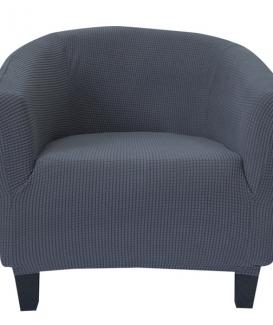 Textured velvet tub club barrel chair slipcovers for club chair