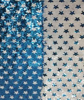 Glitter lavender flip sequin fabric wholesale  with star design