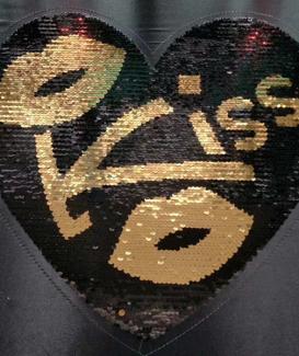 Reversible sequin patches appliques wholesale for jackets,clothes